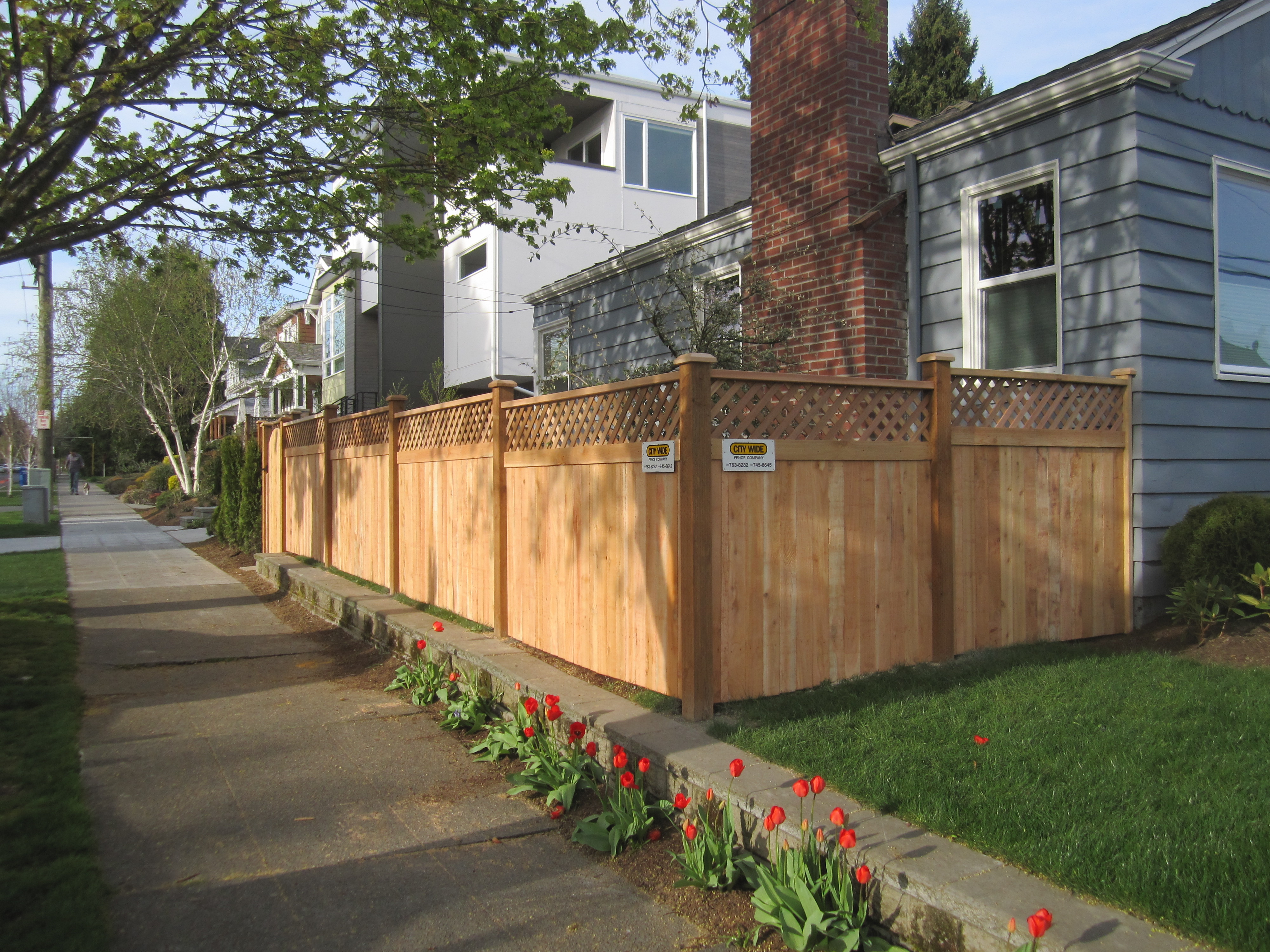 cedar fence wood lattice fences side sheet sales pipe